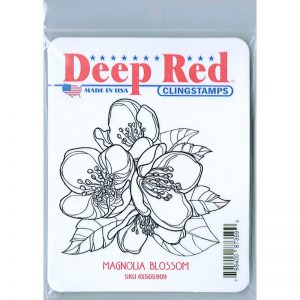 Deep Red Cling Stamp - Magnolia Blossom
