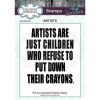 Creative Expressions Rubber Stamp - Artists
