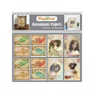 Craftreat Decoupage Paper - Pretty Ladies and Paris With Love