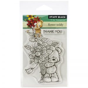 Penny Black Clear Stamps - Flower Teddy