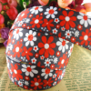 Grosgrain Ribbon - Red & White Flower