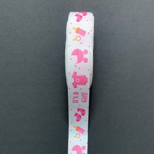 Grosgrain Ribbon - Pink Baby Theme