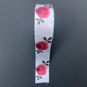 Roses Print Satin Ribbon