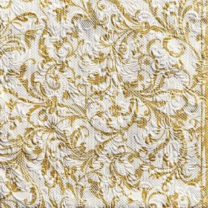 Gold Leaf Pattern Decoupage Napkin
