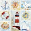 Sea Theme Decoupage Napkin