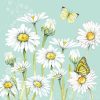 Daisy Green Decoupage Napkin