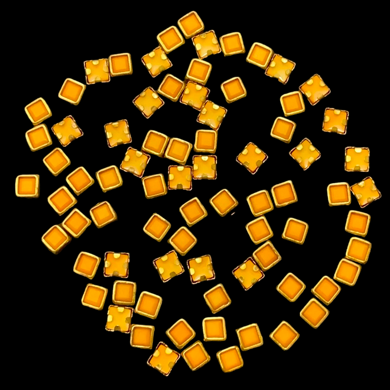 Square Kundan Stones – Yellow