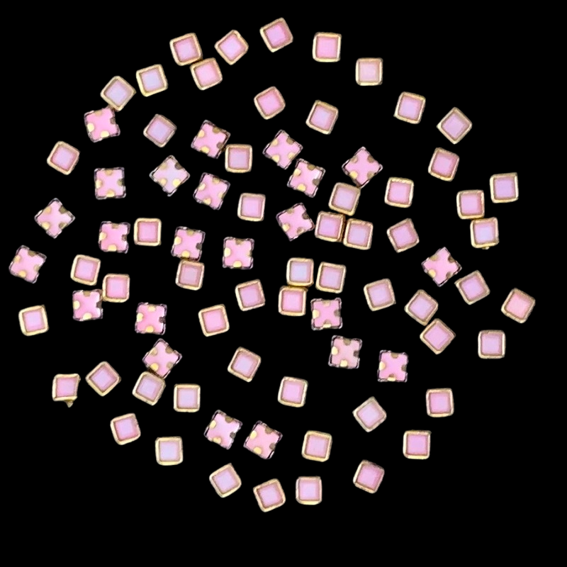 Square Kundan Stones – Pink