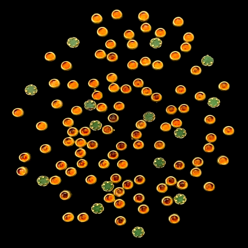 Round Kundan Stones – Light Orange