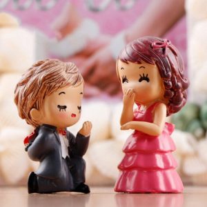 Miniature Cute Couple Engagement Proposal