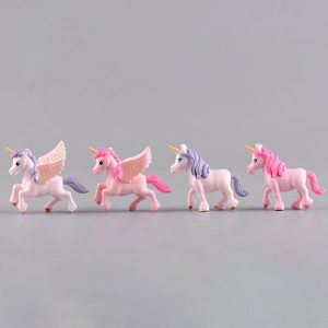 Miniature Flying And Standing Unicorn Set