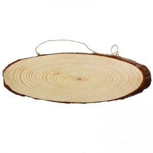 Natural Wooden Slice With Rope 13 x 38 cm