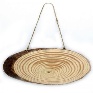 Natural Wooden Slice With Rope 8 x 20 cm