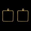 Gold Rectangle Pendant Blank Frame