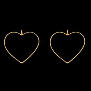 Gold Heart Pendant Blank Frame