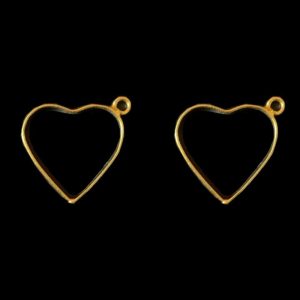 Gold Heart Pendant Blank Frame