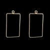 Silver Rectangle Pendant Blank Frame