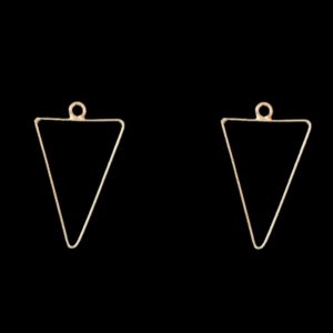 Silver Triangle Pendant Blank Frame