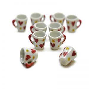 Miniature Ceramic Heart Coffee Mug