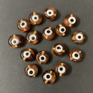 Evil Eye Glass Beads - Brown