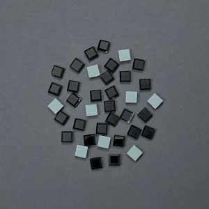 Square Kundan Stones – Black
