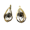 Gold Tear Drop Stone Pendant