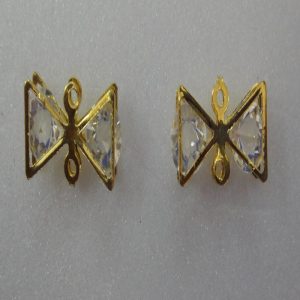 Gold Triangle Pattern with Stone Pendant