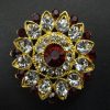 Red With White Colour Round Rhinestones