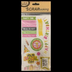 Self Adhesive Scrap Booking Sticker - Party Time