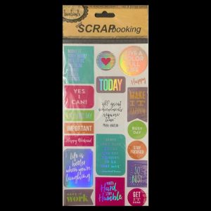 Self Adhesive Scrap Booking Sticker - Live A Color Full Life
