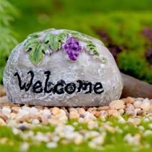 Miniature Garden Welcome Stone