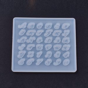 Silicone Mould - A-Z Alphabets & 0-9 Numbers (Italics)