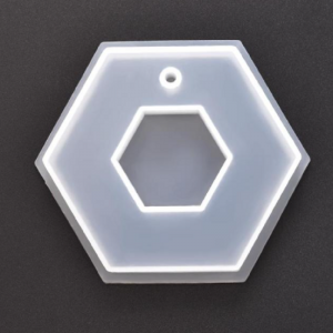 Silicone Mould -  Hexagon Hollow Key Chain