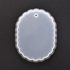 Silicone Mould - Scalloped Oval Key Chain
