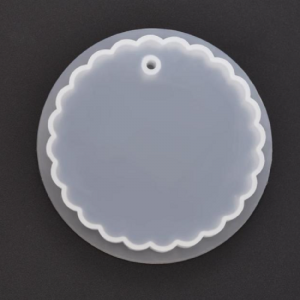 Silicone Mould - Scalloped Round Key Chain