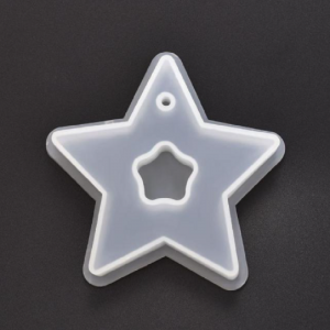 Silicone Mould -  Hollow Star Key Chain