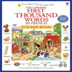 first thousand words in french sticker book by Heather Amery