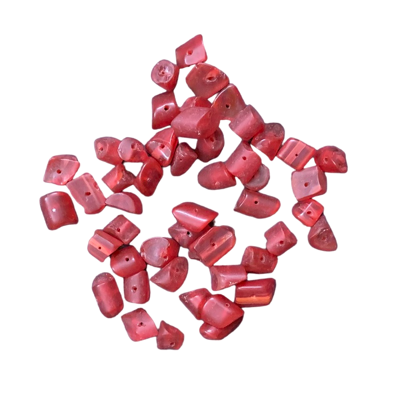 Glass Uncut Beads - Ruby Red