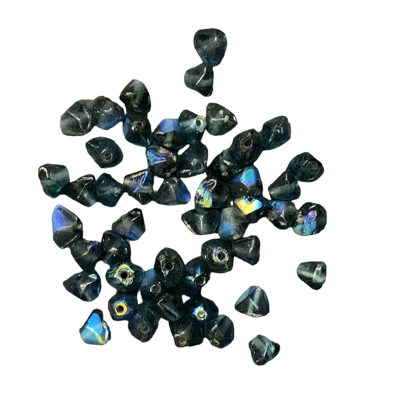 Glass Uncut Beads - Double Shade Blue