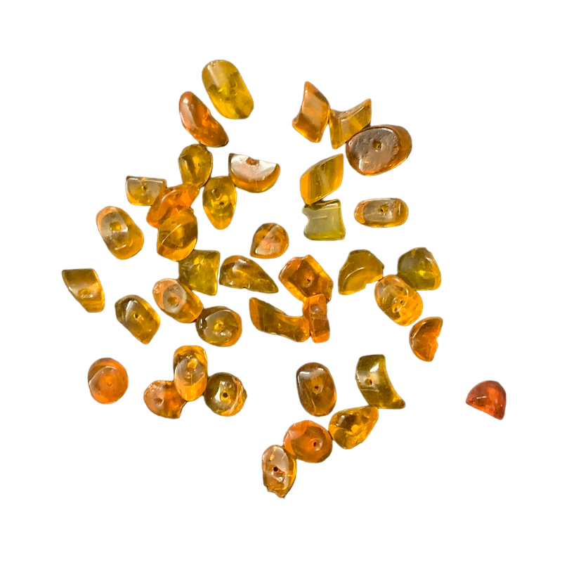 Glass Uncut Beads - Mustard