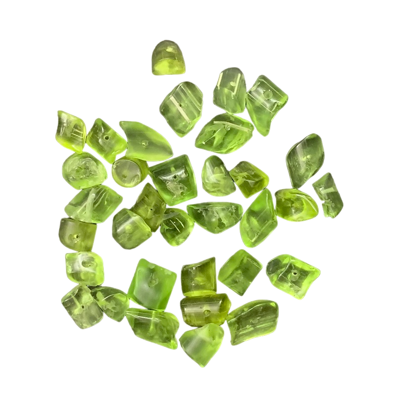 Glass Uncut Beads - Light Green