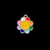 Smile Sunflower  Enamel Charm