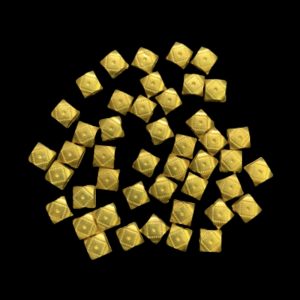 Acrylic Gold Square Beads