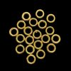 Acrylic Gold Donut Beads