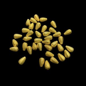 Acrylic Gold Briolette Beads