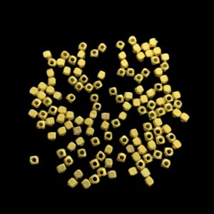 Acrylic Gold Small Square Beads