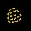 Acrylic Gold Butterfly Beads