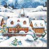 Snow House Decoupage Napkin