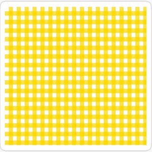 Yellow With White Small Gingham Decoupage Napkin
