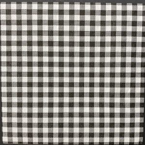 Black With White Small Gingham Decoupage Napkin